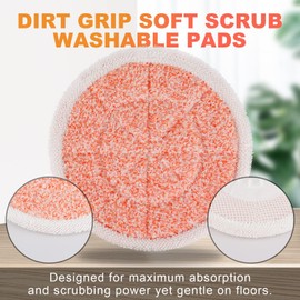 6 Pack Replacement Steam Mop Pads for Shark S7201 S8201 S8001 S7001 S7000AMZ Steam Mop, Reusable Steam Heavy Scrubby Cleaning Pads S7000 S7001TGT S7005 S7020 S7000C