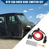 Hihaha ATV UTV Fan Over Ride Switch Kit LED Rocker