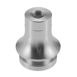 X AUTOHAUX Car Gear Shift Knob Adapter, M10x1.25 Shifter Boot Retainer Universal for Manual Transmission Vehicles Durable Aluminum Alloy Silver Tone