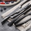 Lemeya Stainless Steel Black Steak Knives Set of 6,Forge Steak