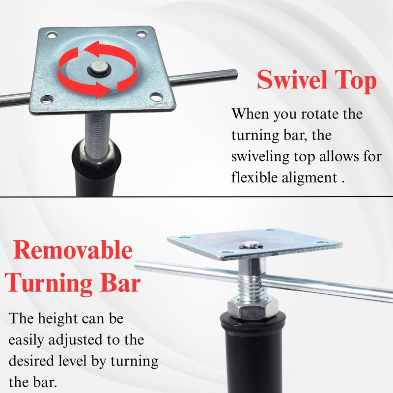 YMDGGDCH 2 Pack Adjustable Jack Post Set, Metal Floor Support,