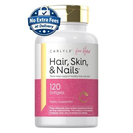 Cabello, Piel y Uñas con Biotina, Colágeno, Zinc y Vitaminas B6 C E 120 Cápsulas Blandas