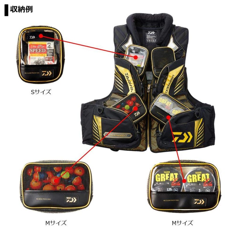 Daiwa MG Clear Pouch (A), S, Black