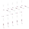 Luroad 5Pcs Sea Fishing Flapper Rigs 2 Hooks, Pre Tie