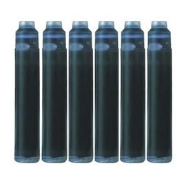 Waterman Fountain Pen Ink Cartridges, Short 'International', Serenity Blue, 6 Count