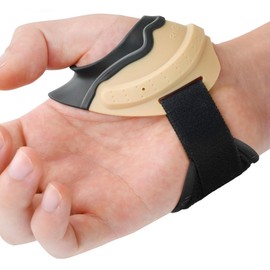 Velpeau CMC Thumb Brace for Arthritis Pain and Support, with High Elasticity and Anti Slip Wrist Strap, Comfortable Thumb Splint Stabilizer for Osteoarthritis for Women and Men (Khaki, Right Hand, L)