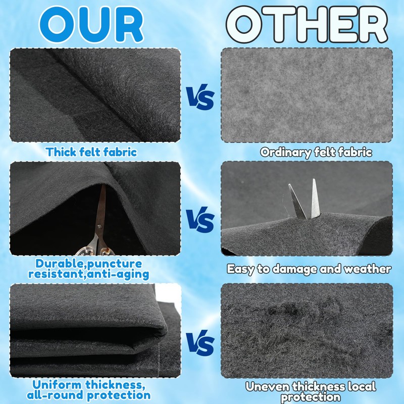 COZYDIG 10x7FT Pool Liner Pad for Above Ground Pools, Heavy-Duty