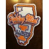 Unbranded Illinois Fighting Illini Vintage Embroidered Iron On Patch 3.25”