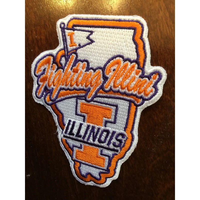 Unbranded Illinois Fighting Illini Vintage Embroidered Iron On Patch 3.25”