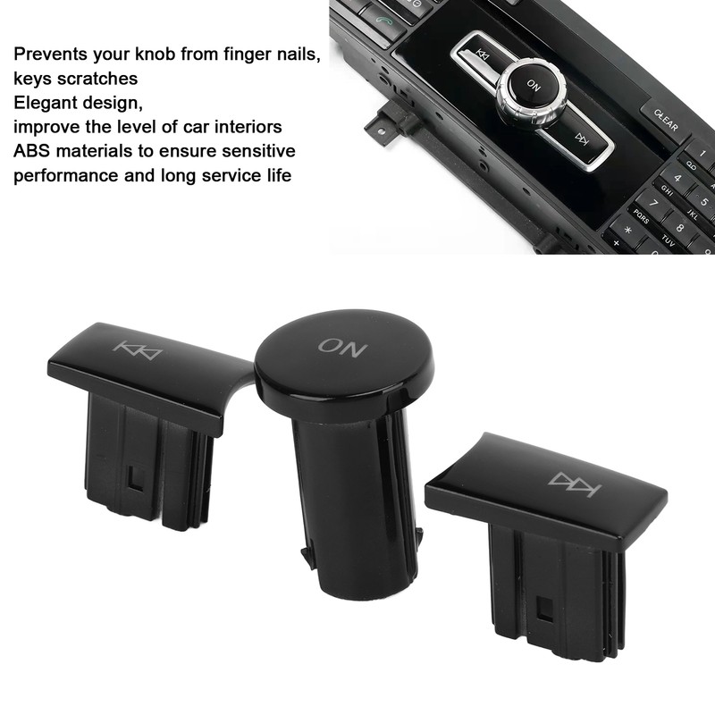 3pcs Multimedia Knob Control Button Car Accessories Replacement for Benz