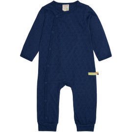 loud + proud Unisex Baby Jacquard Knit, GOTS Certified Jumpsuit, Ultramarine