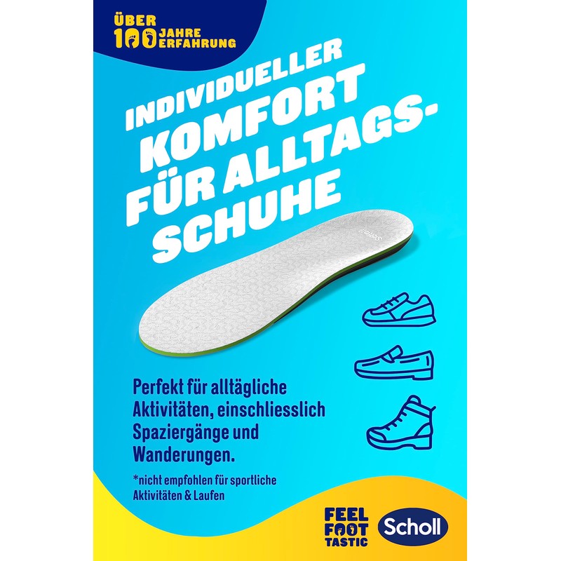 Scholl LiquiFlex Everyday S Comfort Insoles, More Memory Foam and