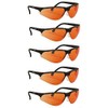 Infield Terminator UV-400 Safety Glasses for Blue Light and UV Protection - Orange (Five)
