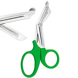 AAProTools Heavy Duty Nurse Doctor Paramedic Trauma Shears Scissors 7.25" (Green Handle Silver Blade)