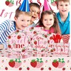 GalaHub Berry First Birthday Decor, 194Pcs Strawberry Party Supplies Serves