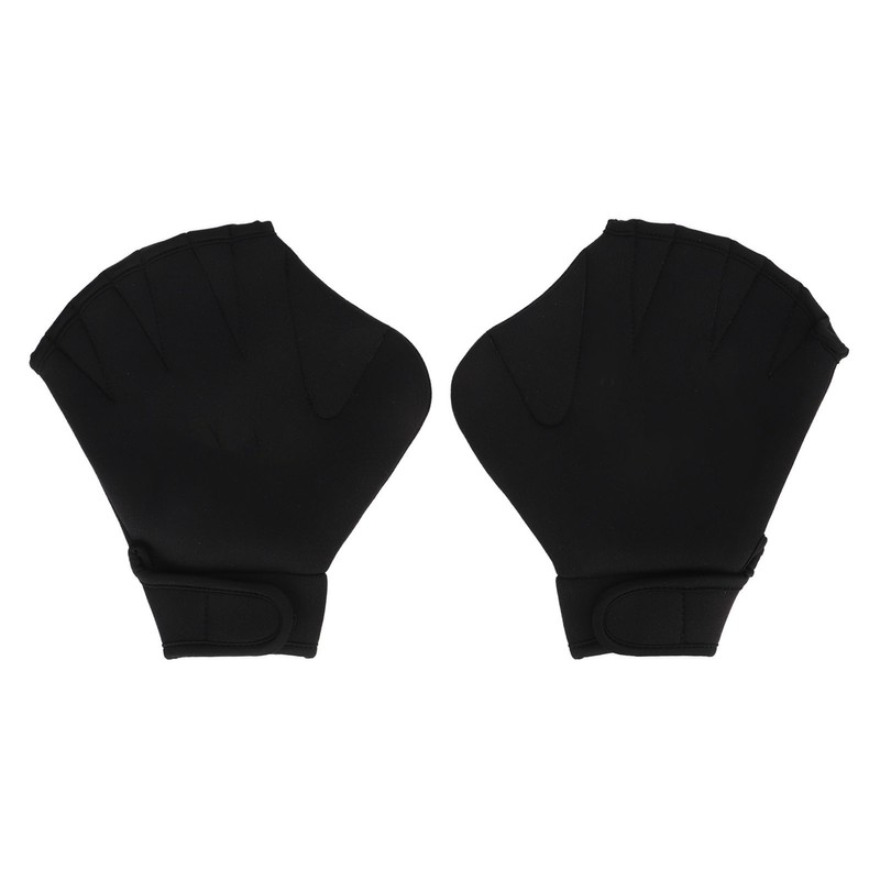 2Pcs Swimming Webbed Gloves Open Fingers Adjustable Swimming Training Gloves