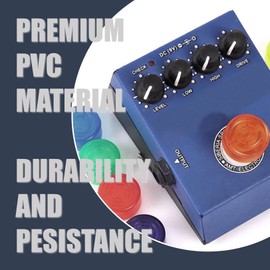 Soundspire 20Pcs Black Guitar Pedal Footswitch Toppers, Non-Slip Protective Caps for Multi-Effects Pedals, Sturdy Plastic Switch Covers with Grip