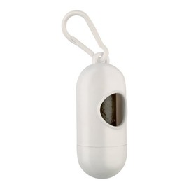 eBuyGB Cylinder Dog and Pet Waste Bag Holder, White, 10.49 x 5.99 x 3.99 cm