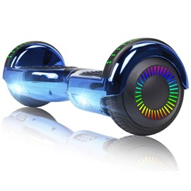 GlareWheel M3 Hoverboard LED Light Bluetooth Chrome Blue
