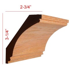 Crown EWCR43, 7/8" x 4-1/4", Red Oak, 95"