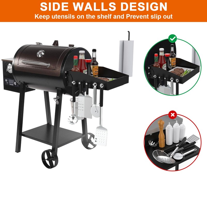 DELSbbq Universal Grill Side Shelf for Pit Boss Grill Caddy