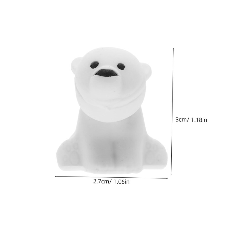 NUOBESTY Pack of 20 Cute Erasers Polar Bear Shape Rubber