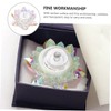 Ipetboom Elegant Crystal Nail Art Bowl Cup with Lid Durable