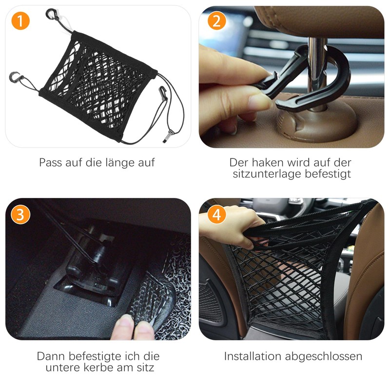 OioTuyi 3 Tier Car Seat Organizer Dog Boot Back Seat