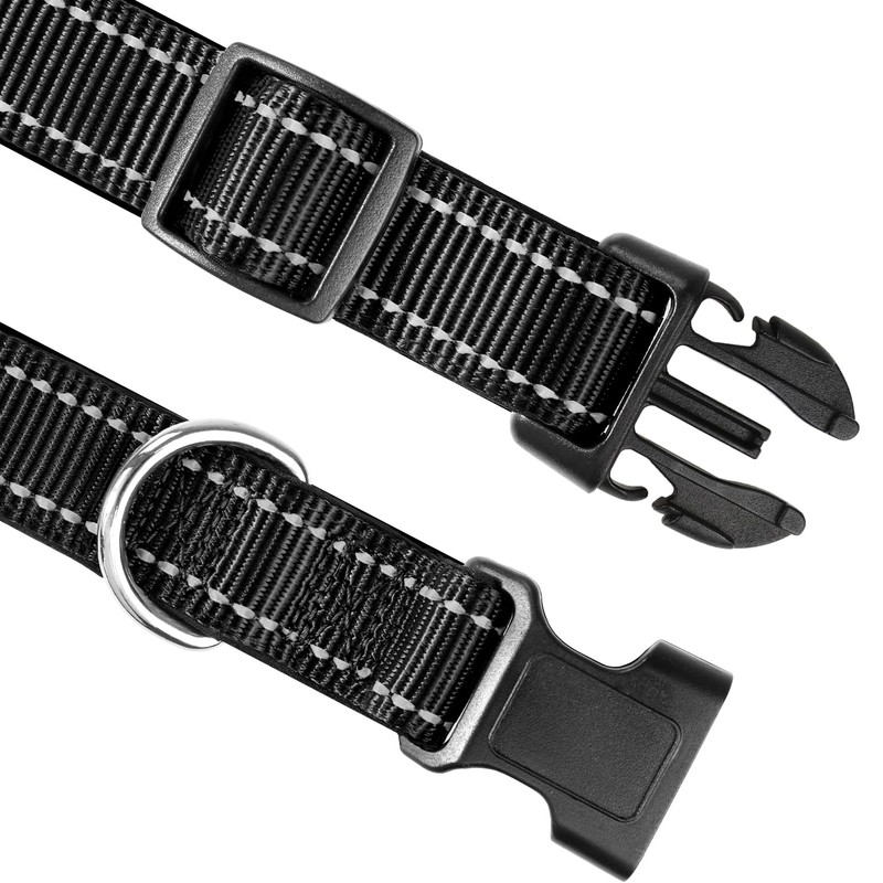 Joytale Dog Collar, Reflective Padded Neoprene Pet Collar, Adjustable Nylon