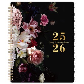 2025-2026 Planner - 8" x 10", JUL. 2025 - JUN. 2026, Weekly and Monthly Planner, 2025-2026 Academic Planner/Calendar Spiral Bound with Sturdy Cover, Plastic Coated Monthly Tabs, Thick Paper