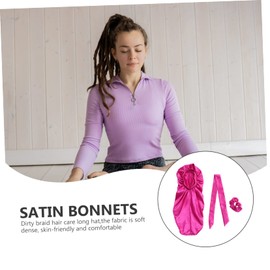 Beavorty 9pcs Satin Bonnet Wide Elastic Band for Women Comfortable Night Sleeping Cap for Hair and Glossy Hair for Curly Styles