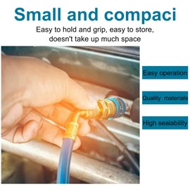 R1234YF Quick Coupler, R1234yf to R134a Adapter, High/Low Side R1234yf Adapters & AC Hose Fitting Connectors, for R1234yf Car AC System Evacuation Recharging