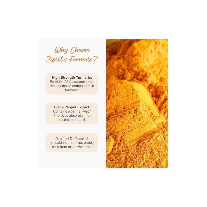 Zipvit Turmeric Tablets 10,000mg Providing 95% Active Curcumin with Bioperine