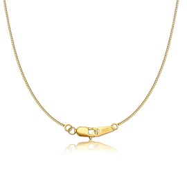 CIELTEAR 24 Inch Gold Chain for Women, Gold Necklace for Women Non Tarnish, 18K Gold Chain Necklace Women, 0.8mm Box Chain Thin & Dainty & Sturdy