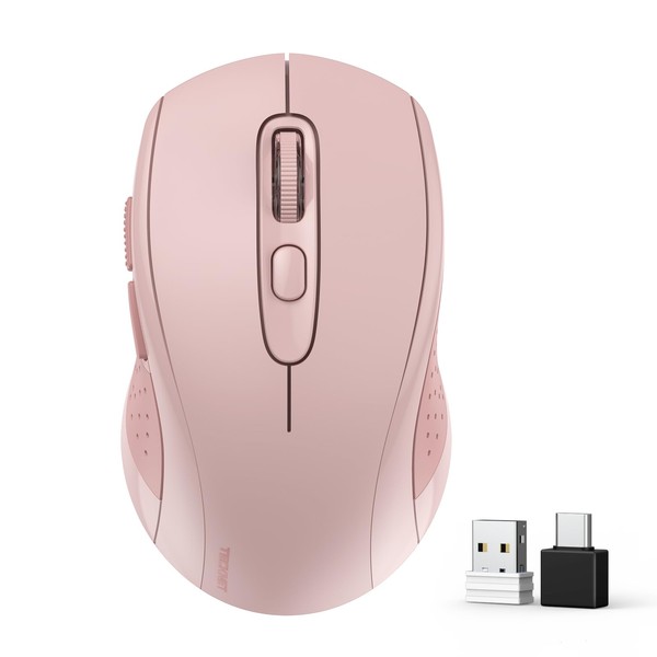 TECKNET Bluetooth Mouse, 2.4G Wireless Mouse (BT 5.0/3.0 + USB