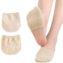 Women's invisible breathable half length socks, cool drag high heels anti slip cotton socks (AU, Alpha, One Size, Regular, Regular, Colour of skin)