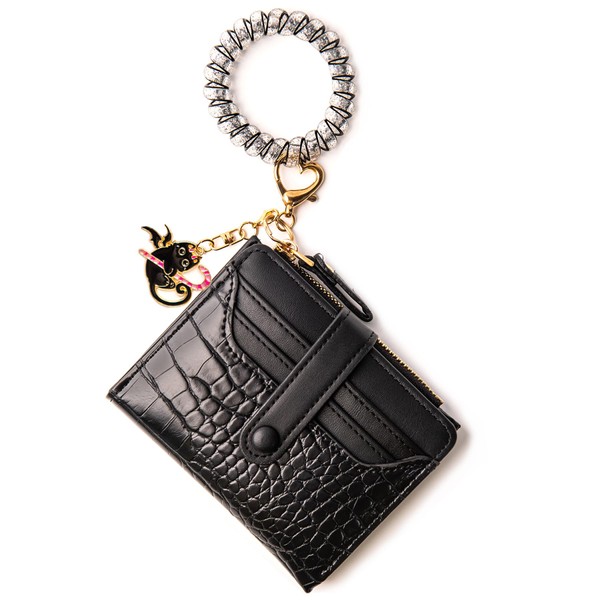 HONYJOOM Wallet Keychain Wristlet for Women Card Holder with Bracelet