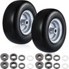 2 Pcs 11x4.00-5 Flat Free Solid Smooth Tread Tire on