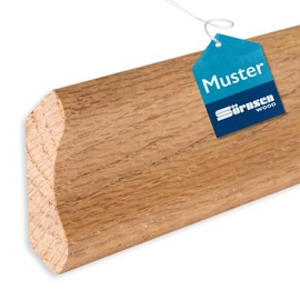Sörnsen Wood Skirting Board Oak - 1 x High Quality Cove in Natural Matt Varnished for Extra Durable - Cover Dimensions: 30 x 30 x 150 mm (Strip Dimensions: 9.5 x 40 x 150 mm)