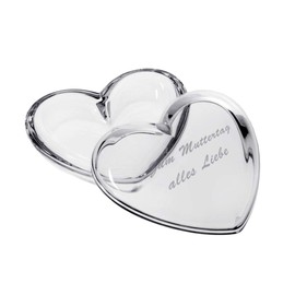 CRISTALICA Herzdose Döschen Schmuck Geschenkbox Bleikristallglas 9,5 cm Valentinstag