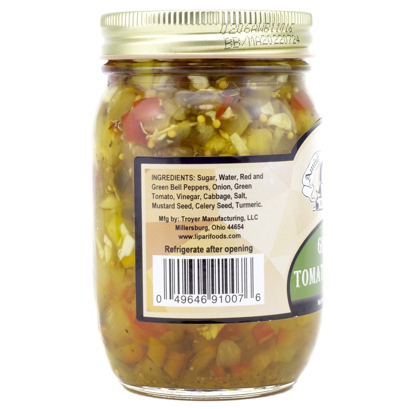 Amish Wedding All-Natural Green Tomato Relish 15 Ounces (Pack of