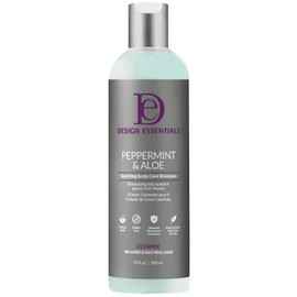 Design Essentials Peppermint & Aloe Therapeutics AntiItch Shampoo Control Scalp Flaking & Itching, 12 Fl Oz