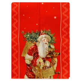 Thyonta Festive Christmas Table Runner Soft Linen Tablecloth with Holiday-Themed Prints for Family Gatherings Holiday Decorations Dining Table Accents (35 X 180 Cm)