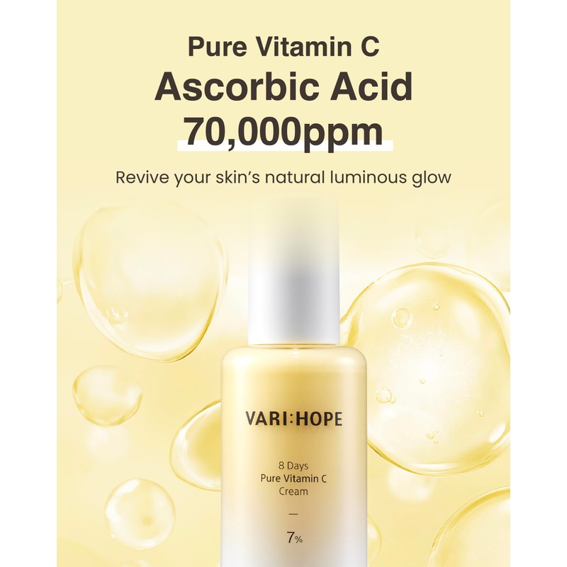 VARIHOPE 8 Days Pure Vitamin C Cream 50ml/8 Days Pure