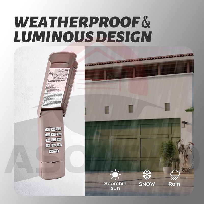 878Max Universal LiftMaster Garage Door Opener Keypad【12 Year Warranty】