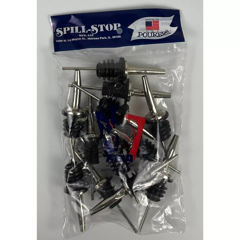Spill-Stop 285-50 Medium Flow Tapered Liquor Pourer, Chrome