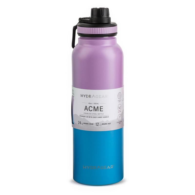 Hydragear Acme Double-Wall Stainless Steel Insulated Bottle with Easy Cary