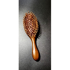 Unbranded *NEW-Tangle Free, Hand Carved Sandalwood Brush with Bamboo Teeth, All Hair Types