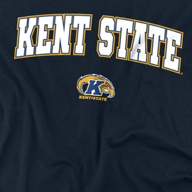 LOGOVISION Kent State University Arch Logo Unisex Adult T Shirt, Navy, X-Large