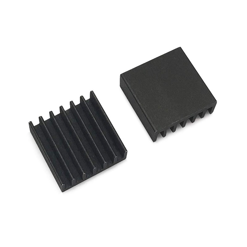 20pcs Aluminum Heat Sinks 14x14x6mm Black